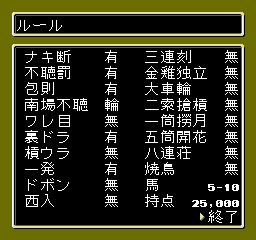 Mahjong Taikai screenshot 5 for Famicom